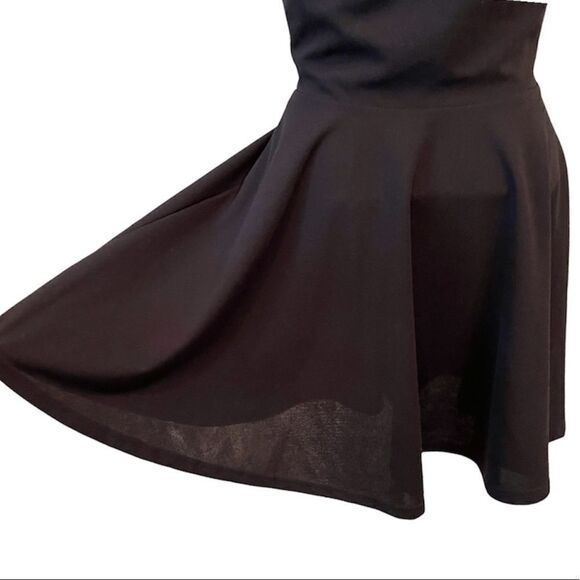 TRAC Crisscross Tie Exposed Back Fit & Flare Mini Party Dress - Picture 7 of 11